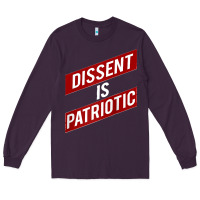 Plum DISSENT IS PATRIOTIC Political Meme Raglan Baseball Tee Long Sleeve Tee - maiPhamDesign