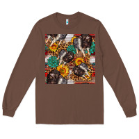 Chestnut baby hampshire pig sunflowers seamless pattern Long Sleeve Tee - FaDigitalArtStudio