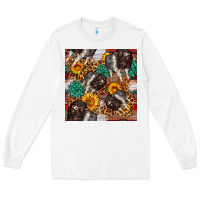 White baby hampshire pig sunflowers seamless pattern Long Sleeve Tee - FaDigitalArtStudio