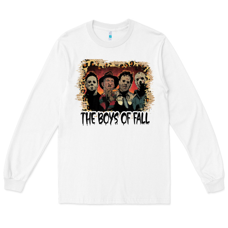 The Boys Of Fall Leopard Pattern Bleached Halloween Murder T Shirt Long Sleeve Tee by maiPhamDesign | Teevron
