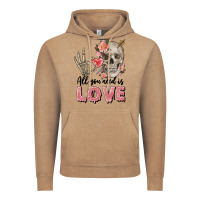 Vintage Coffee Skull all you need is love Vintage Hoodie - FaDigitalArtStudio