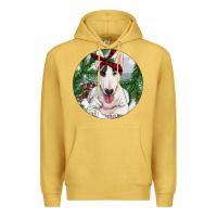 Antique Gold Bull Terrier And Farm Premium Hoodie - RanaPortraitStore