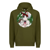 Army Green Bull Terrier And Farm Premium Hoodie - RanaPortraitStore
