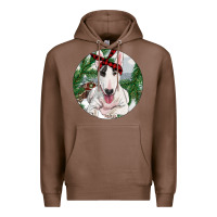 Chestnut Bull Terrier And Farm Premium Hoodie - RanaPortraitStore
