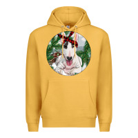 Mustard Bull Terrier And Farm Premium Hoodie - RanaPortraitStore