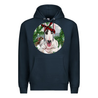 Navy Bull Terrier And Farm Premium Hoodie - RanaPortraitStore