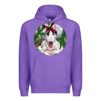 Purple Bull Terrier And Farm Premium Hoodie - RanaPortraitStore