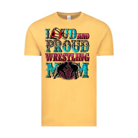 Vintage Mustard Loud and proud wrestling Mom Mother's Day Vintage Tee - CowGirlArtShop