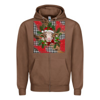 Chestnut Christmas merino Zipper Hoodie - BarkalooDesign
