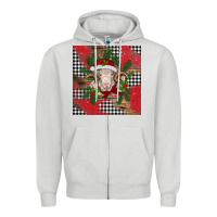 Dove Grey Christmas merino Zipper Hoodie - BarkalooDesign