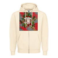 Sandshell Christmas merino Zipper Hoodie - BarkalooDesign