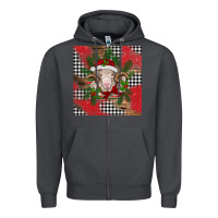 Smoke Christmas merino Zipper Hoodie - BarkalooDesign