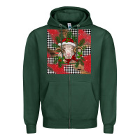 Sports Green Christmas merino Zipper Hoodie - BarkalooDesign