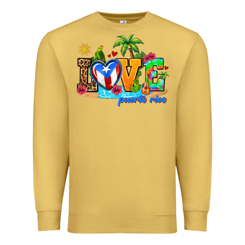 Love Puerto Rico Premium Sweatshirt by AdoDesignShop | Teevron