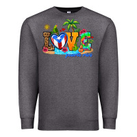 Charcoal Heather love puerto rico Premium Sweatshirt - AdoDesignShop