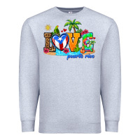 Heather Grey love puerto rico Premium Sweatshirt - AdoDesignShop