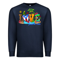 Navy love puerto rico Premium Sweatshirt - AdoDesignShop