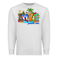 Oatmeal Heather love puerto rico Premium Sweatshirt - AdoDesignShop