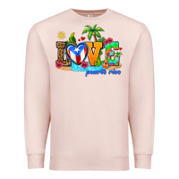 Pale Pink love puerto rico Premium Sweatshirt - AdoDesignShop