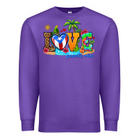 Purple love puerto rico Premium Sweatshirt - AdoDesignShop