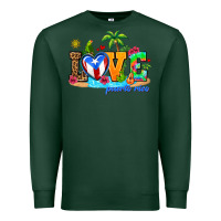 Sports Green love puerto rico Premium Sweatshirt - AdoDesignShop