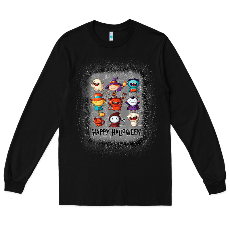 Halloween Funny Set Ghost Mummy Witch Vampire And Pumpkin T Shirt Long Sleeve Tee by maiPhamDesign | Teevron