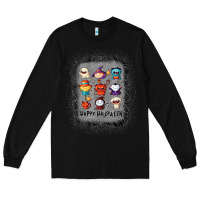 Black halloween funny set ghost mummy witch vampire and pumpkin t shirt Long Sleeve Tee - maiPhamDesign
