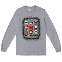 Heather Grey halloween funny set ghost mummy witch vampire and pumpkin t shirt Long Sleeve Tee - maiPhamDesign