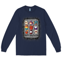 Navy halloween funny set ghost mummy witch vampire and pumpkin t shirt Long Sleeve Tee - maiPhamDesign