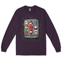 Plum halloween funny set ghost mummy witch vampire and pumpkin t shirt Long Sleeve Tee - maiPhamDesign