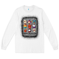 White halloween funny set ghost mummy witch vampire and pumpkin t shirt Long Sleeve Tee - maiPhamDesign