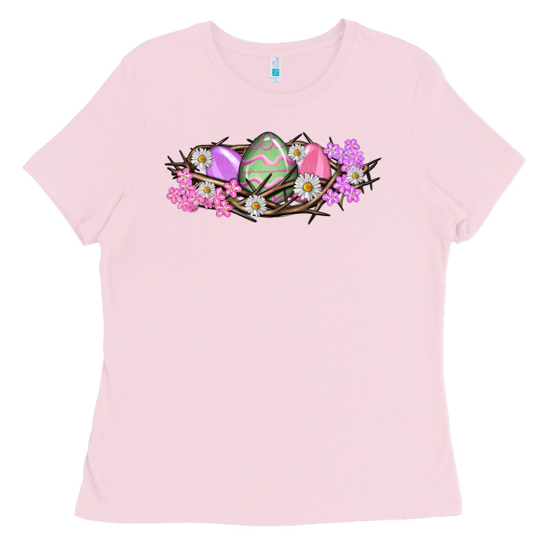 Easter Eggs And Crown Of Thorns Easter Day Ladies Tee by HowdyJamesFarm | Teevron