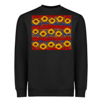 Black usa and sunflower pattern Heavyweight Sweatshirt - Artiststas