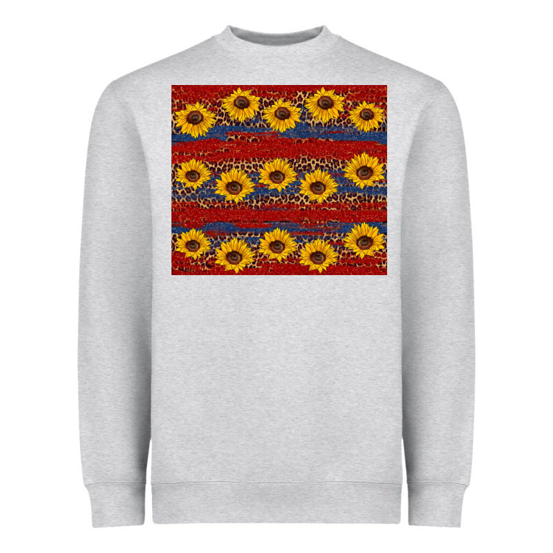 Usa And Sunflower Pattern Heavyweight Sweatshirt by Artiststas | Teevron