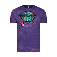 Cloud Purple beach babe leopard lips Vintage Tee - Jasminsmagicworld