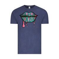 Vintage Denim beach babe leopard lips Vintage Tee - Jasminsmagicworld