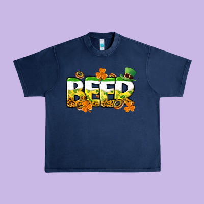 St. Patrick's Day Beer Urban Heavy Tee Designed By Cowgirlartshop