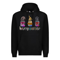Black Happy Easter Premium Hoodie - CowhideDigitalArt
