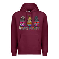 Burgundy Happy Easter Premium Hoodie - CowhideDigitalArt