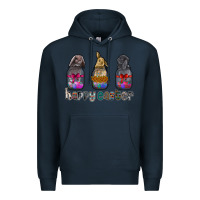 Navy Happy Easter Premium Hoodie - CowhideDigitalArt