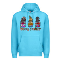 Ocean Blue Happy Easter Premium Hoodie - CowhideDigitalArt