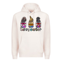 Pale Pink Happy Easter Premium Hoodie - CowhideDigitalArt
