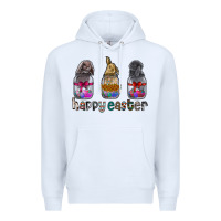 White Happy Easter Premium Hoodie - CowhideDigitalArt
