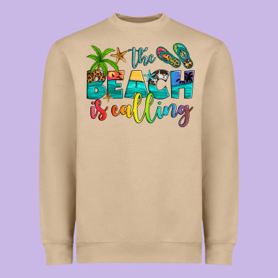 The Beach Is Calling Heavyweight Sweatshirt Designed By Artiststas
