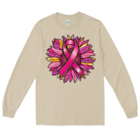 Mushroom breast cancer sunflower Long Sleeve Tee - RanaPortraitStore