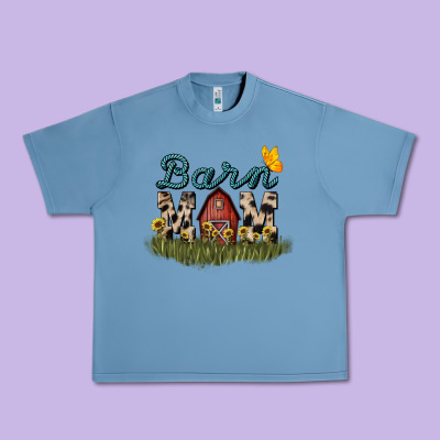 Barn Mom Sunflower Mother's Day Urban Heavy Tee Designed By Howdyjamesfarm