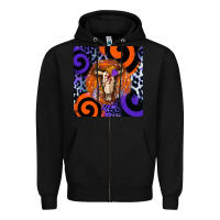 Black halloween bull skull Zipper Hoodie - BarkalooDesign