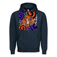 Navy halloween bull skull Zipper Hoodie - BarkalooDesign