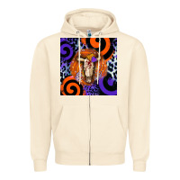 Sandshell halloween bull skull Zipper Hoodie - BarkalooDesign