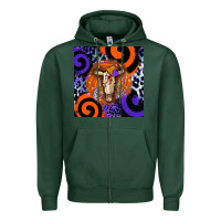 Sports Green halloween bull skull Zipper Hoodie - BarkalooDesign
